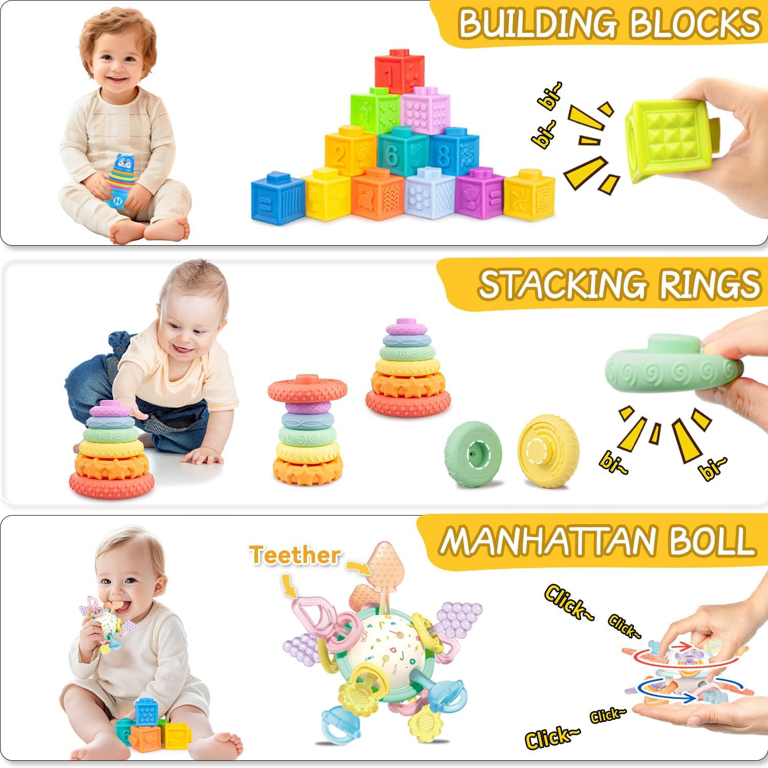 6 In1 Montessori Baby Toys 6-12 Months，Montessori Toy for Babies 6-12 Months，Inc