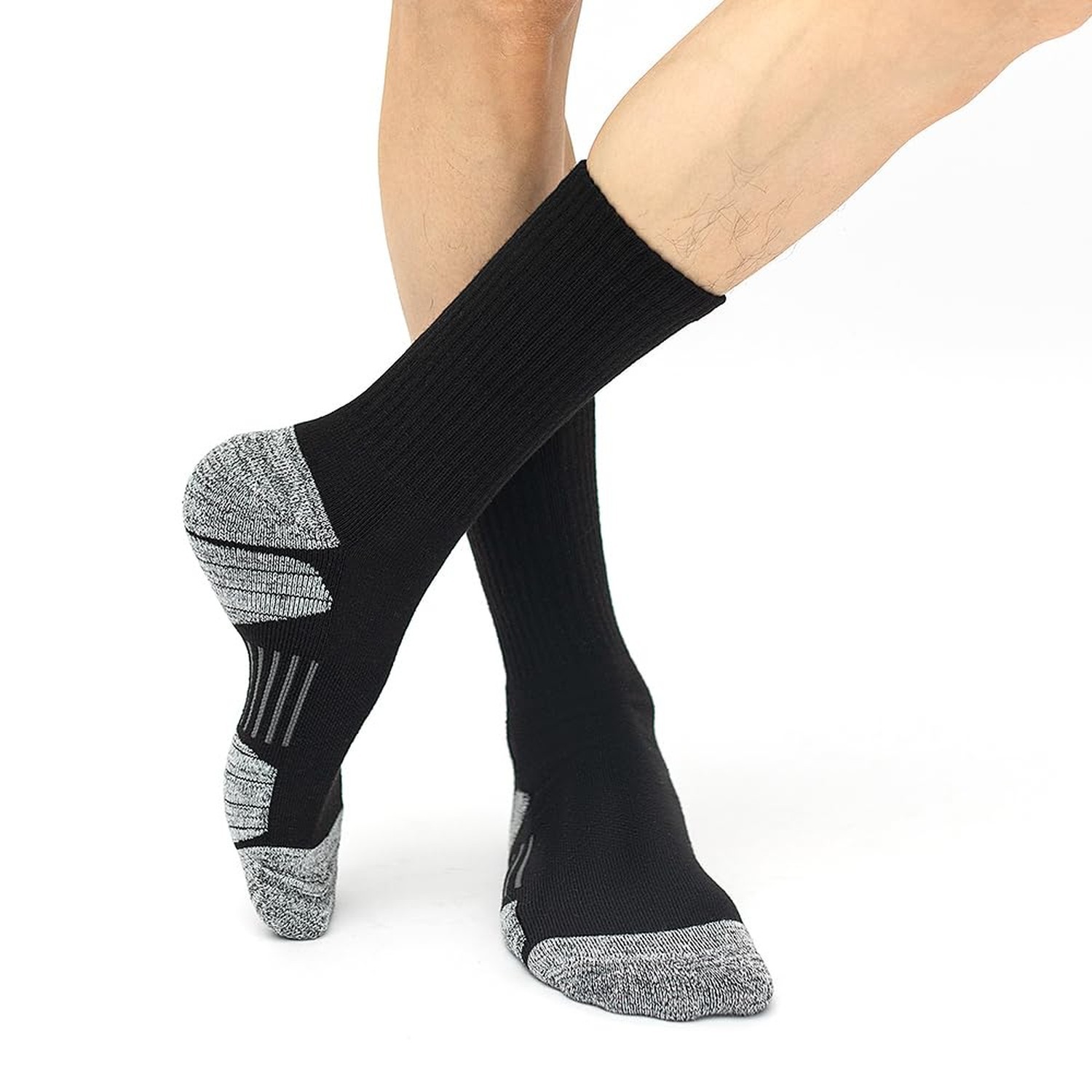 JOYNÉE 8 Pairs Mens Athletic Crew Socks Cushion Running Work Breathable Out