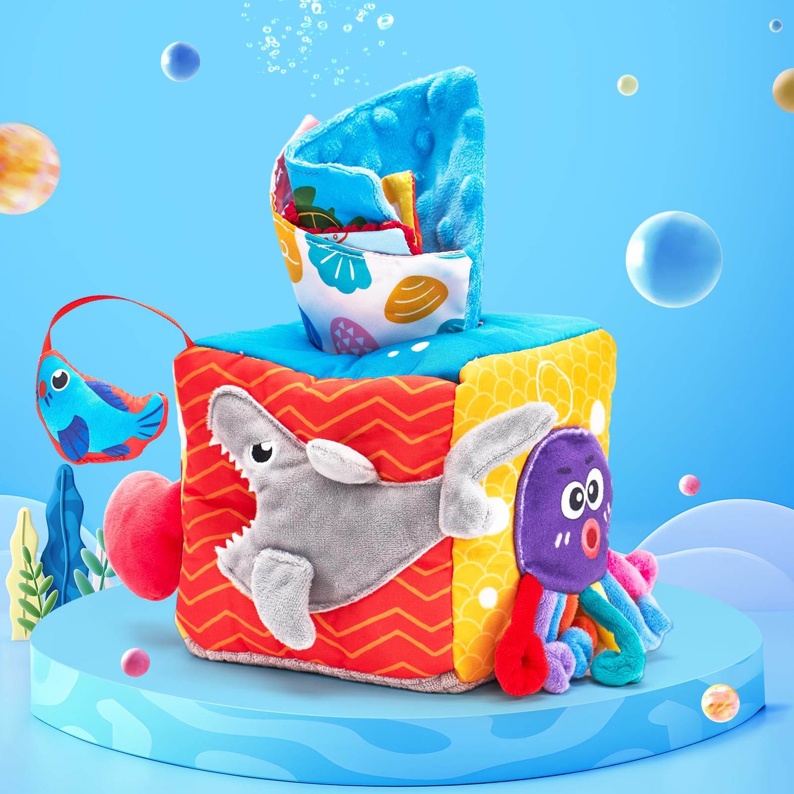 hahaland Baby Tissue Box Toy – Toys 6-12 Months Medium, Multiple