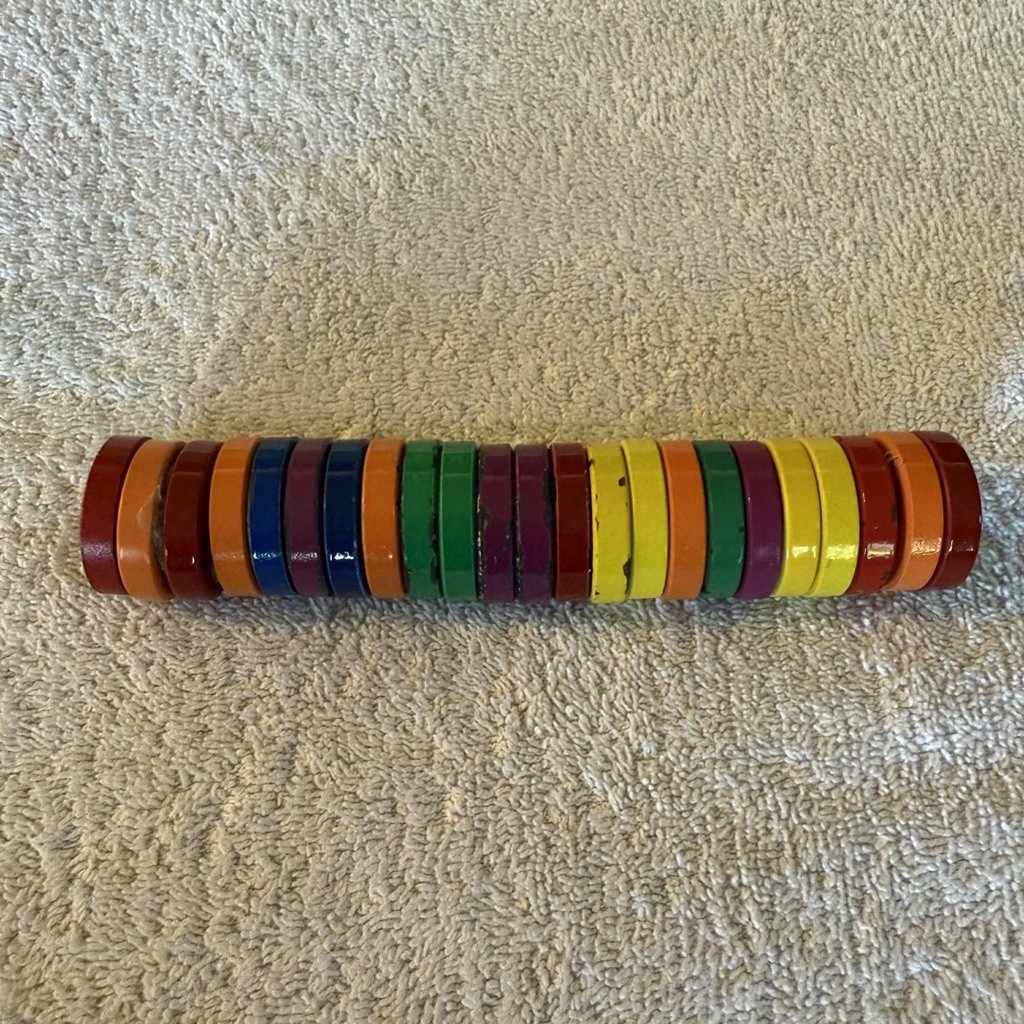 Multi-color Magnetic Stacking Rings Learning Toy One Size