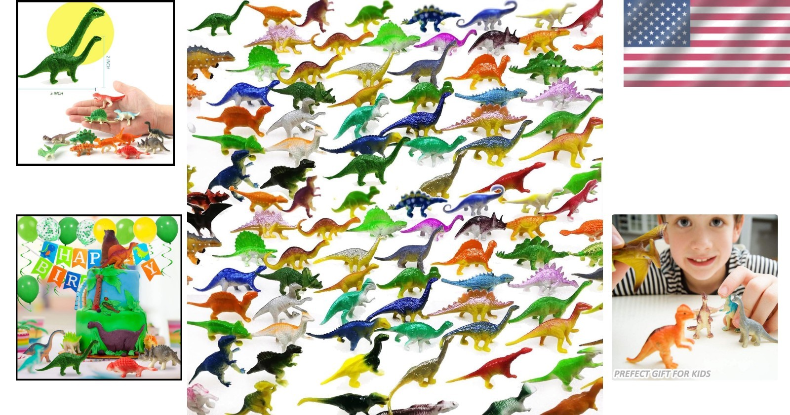 Educational 78-Pack Dinosaur Figures for Kids – Perfect Party Favors & Gifts