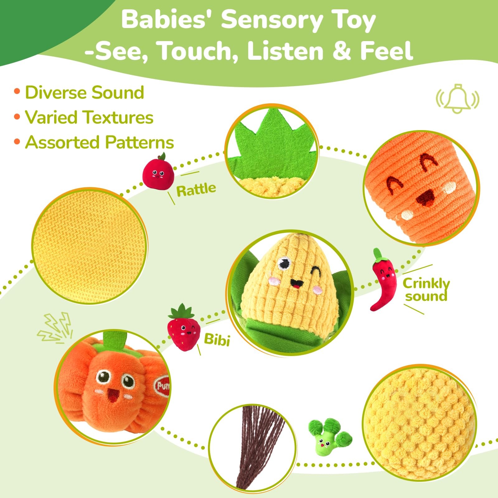 WOWOHAGE Baby Color Sorting Sensory Toys for 6-12 Months – Standard, Colorful