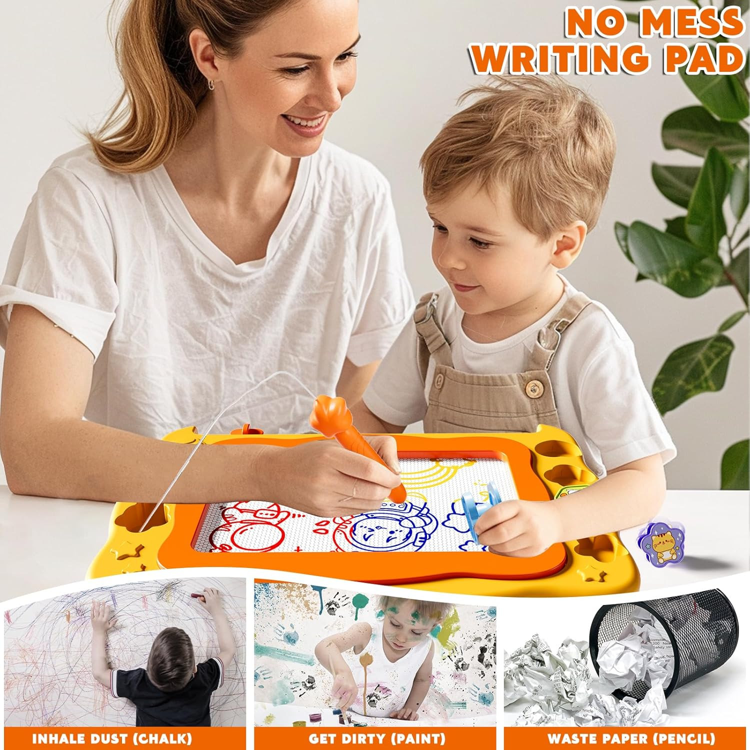 Large Magnetic Drawing Board Toddler Toys for 3 4 5 6 Year Old Kids Girls Boys,