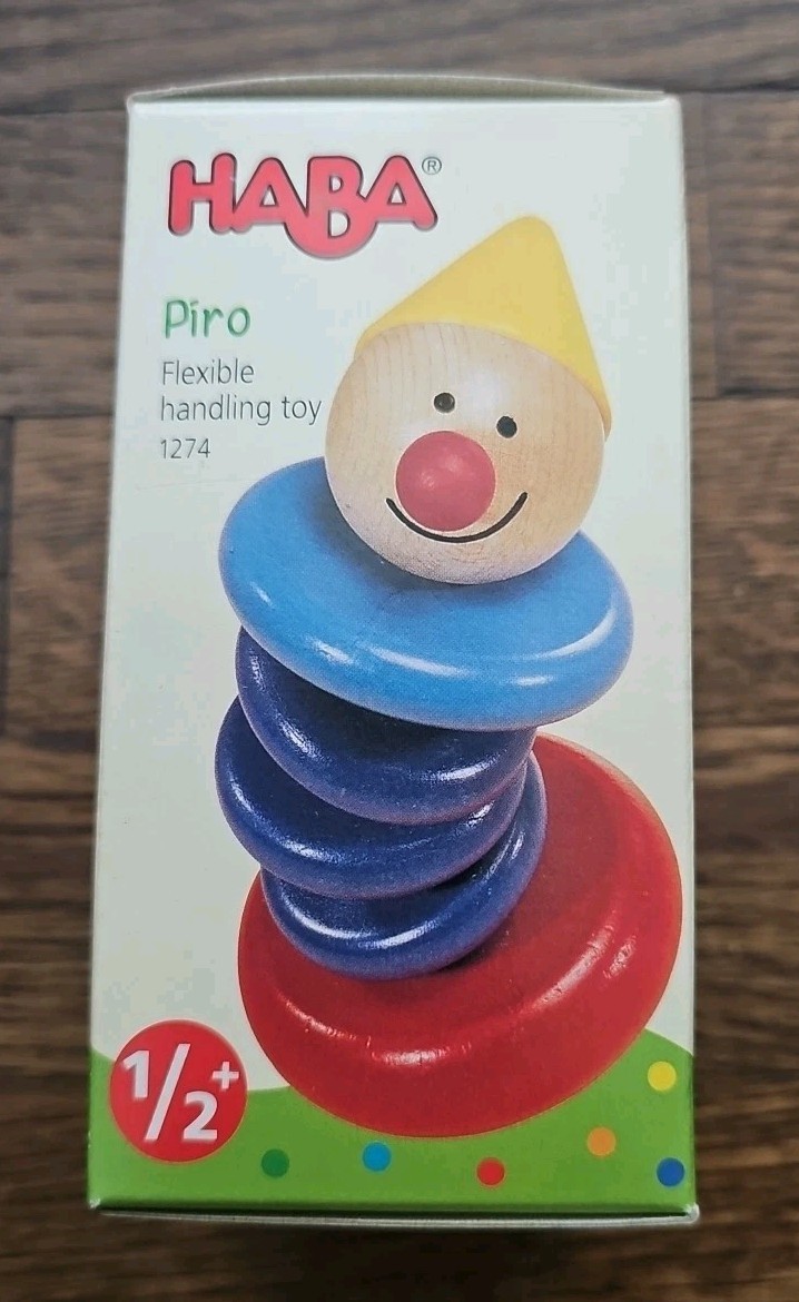 HABA Piro Wooden Grasping Toy 1274 NEW Baby Rattle Montessori Discontinued