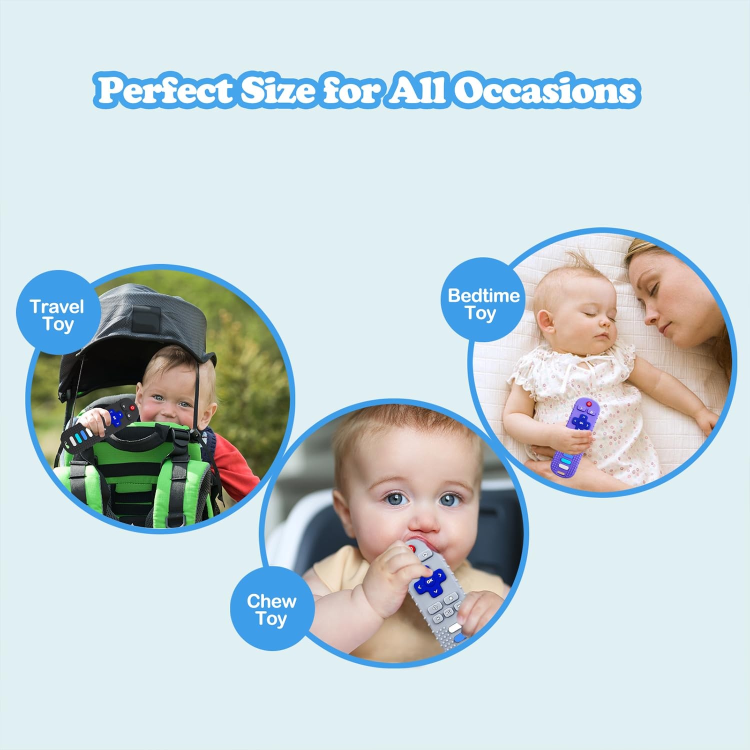 ROBBEAR Baby Teething Toys, Food Grade Silicone Teether for 1 pack, Pink RC