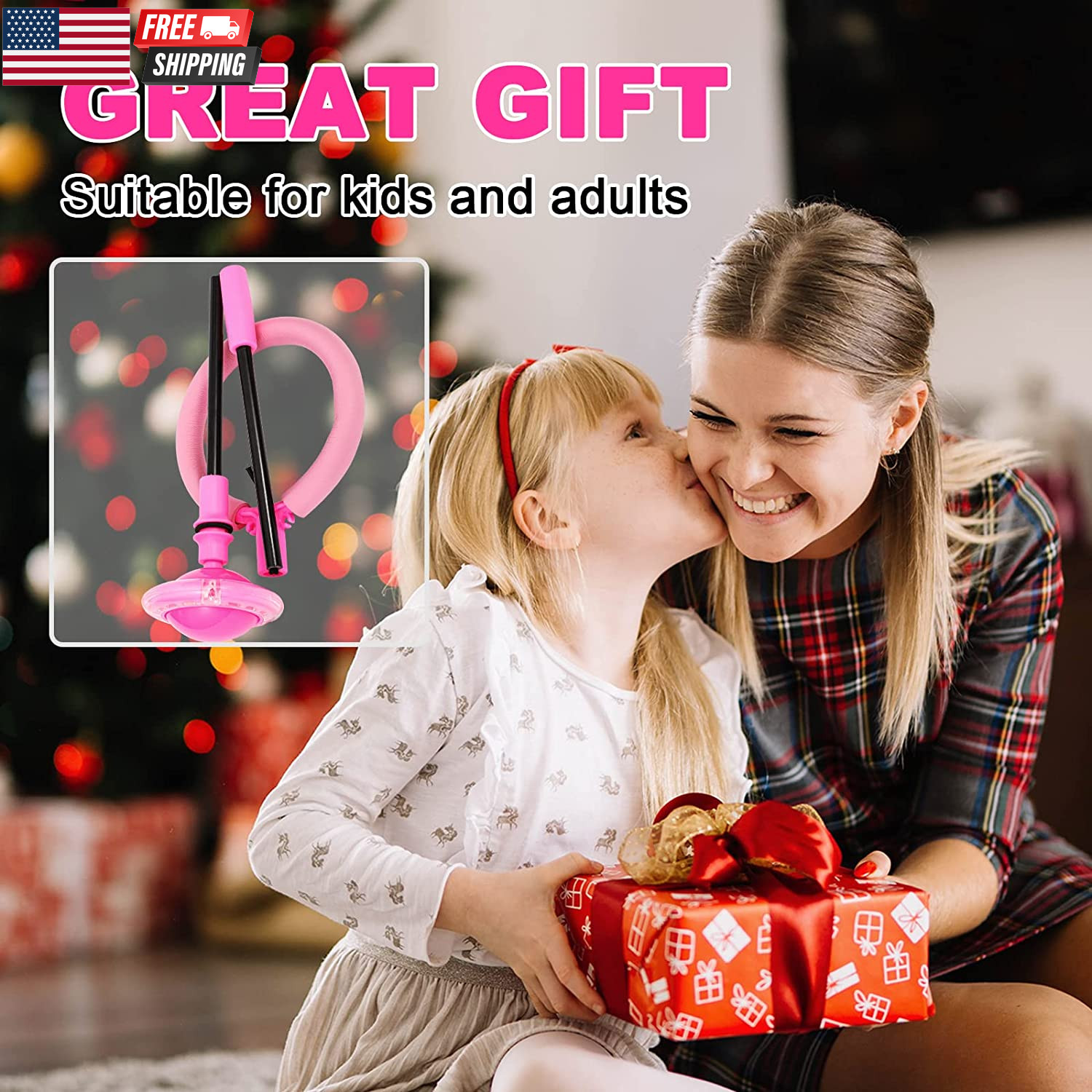 Skip Ball, Portable Foldable Colorful Flash Wheel Swing Ball, Kids Toys for Girl