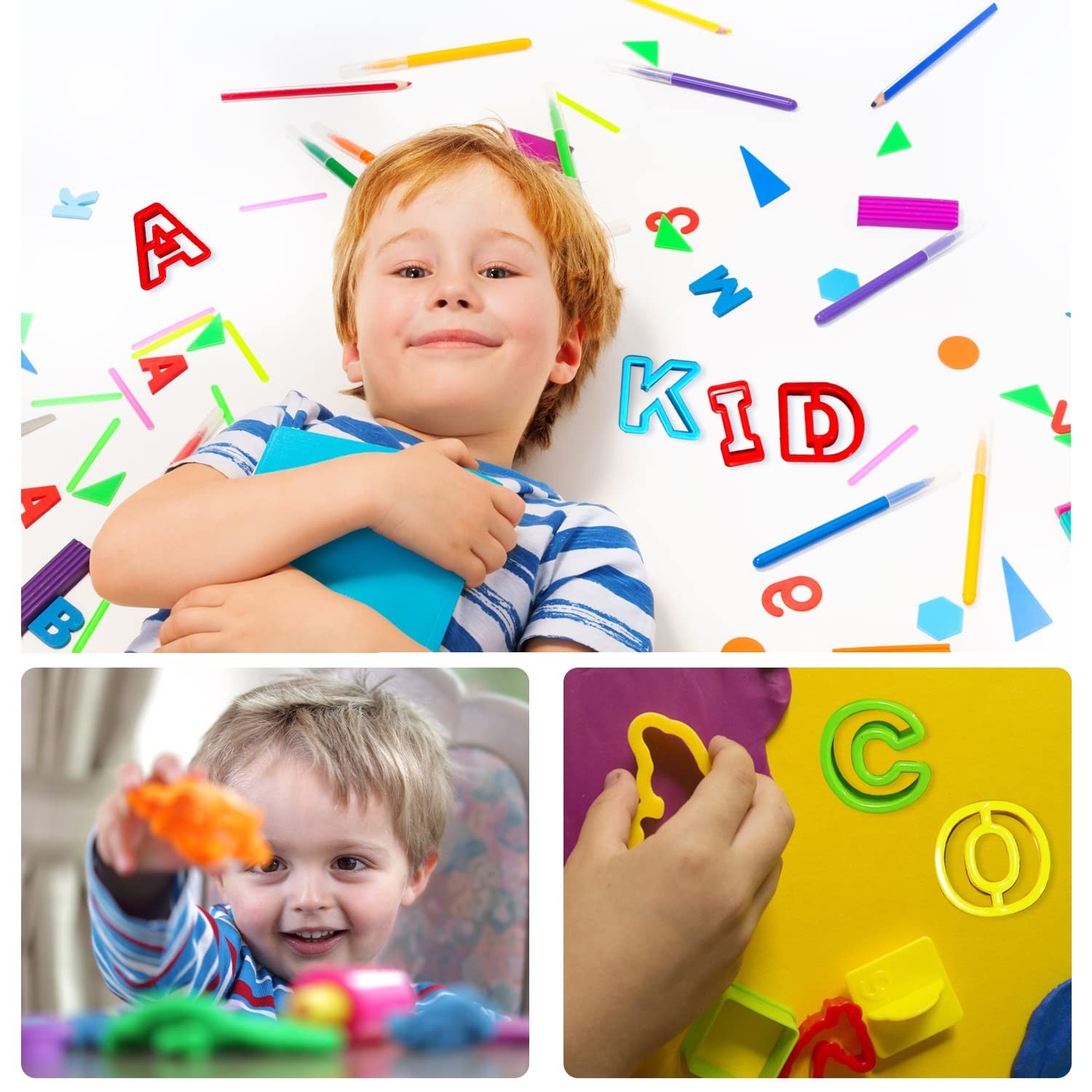 Alphabet & Numbers Dough Cutter Kit,1.5″- 2″,Set of 41