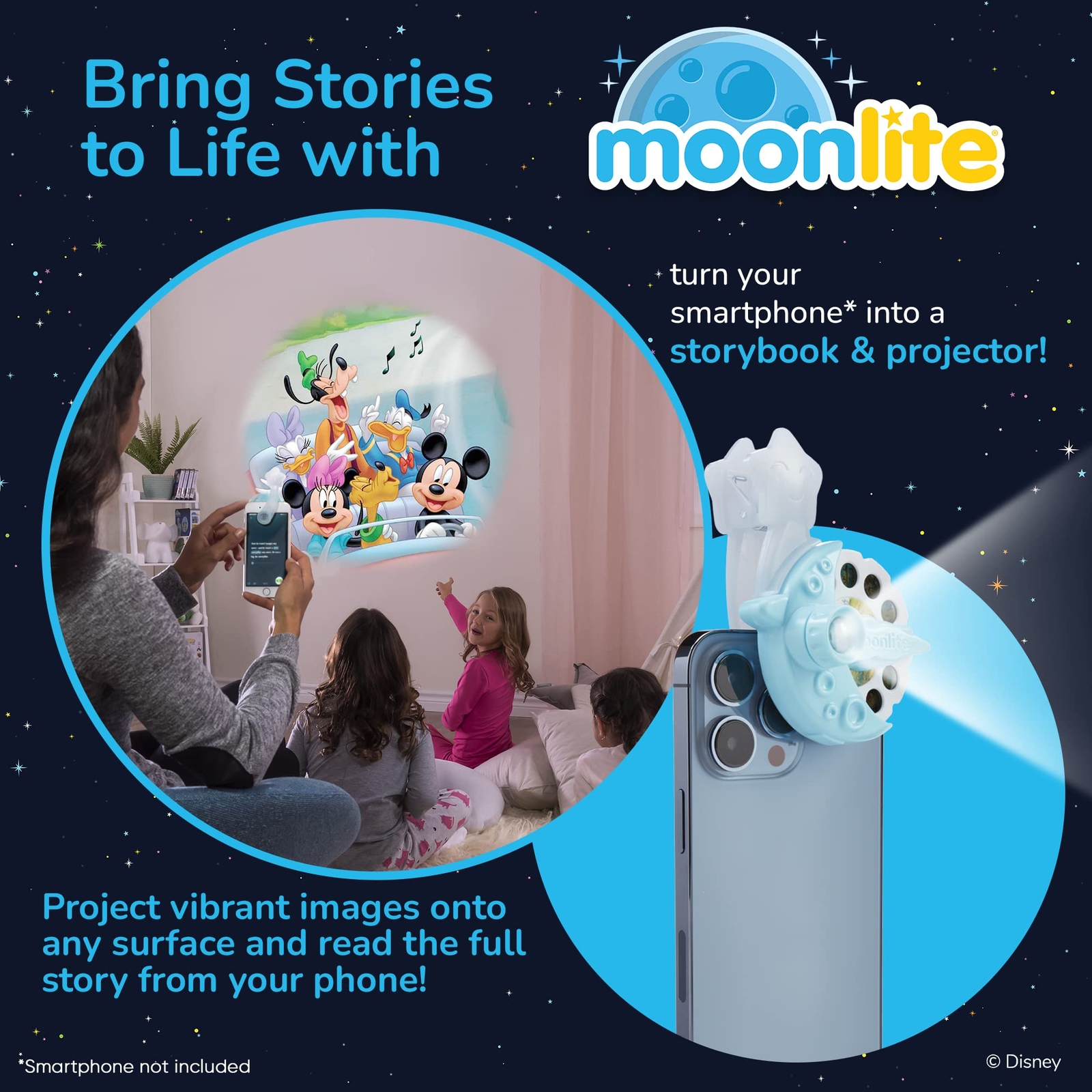 4 Pack Interactive Storytelling Toy with Projector Music Mickey Mouse Friends