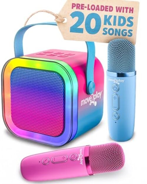 , Karaoke Machine for Kids | Includes 20+ Kid Songs | 2 Cotton Candy