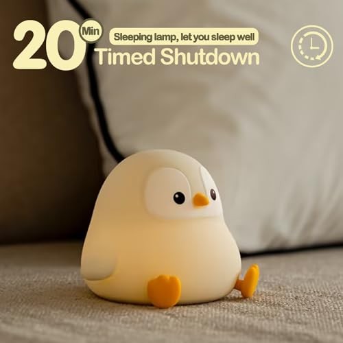 Penguin Night Light, LED Squishy Novelty Animal Night Lamp, Food Baby Penguin