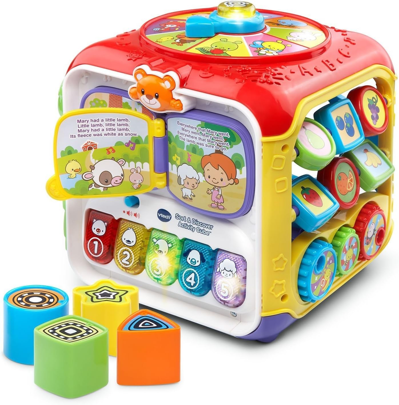 Bright Red Activity Cube for Toddlers – Encourages Fine Motor Skills & Learning
