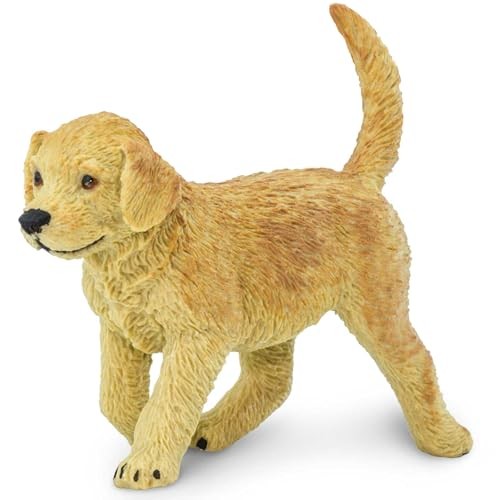Golden Retriever Puppy Figurine – Hand-Painted, Lifelike 2.75″ Model Figure –