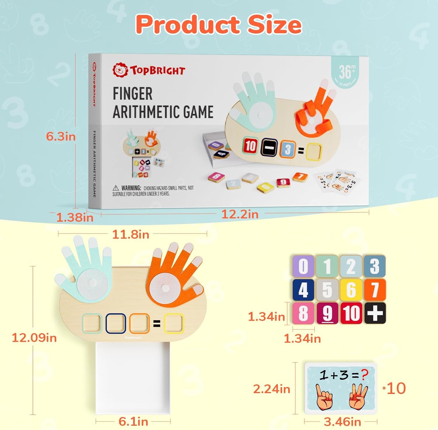 Educational Learning Number Toy for Toddler – Finger Counting Math Toys