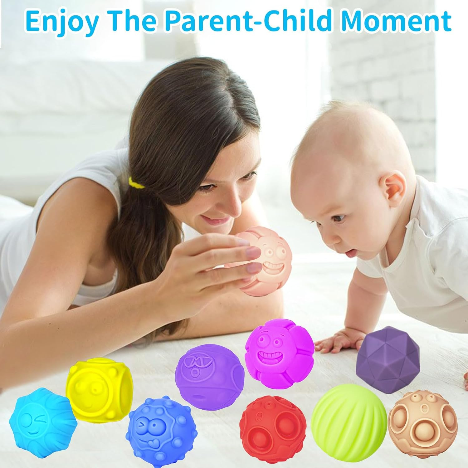 24 Pcs Sensory Balls Toddlers Babies Montessori Soft Textured Multi Color