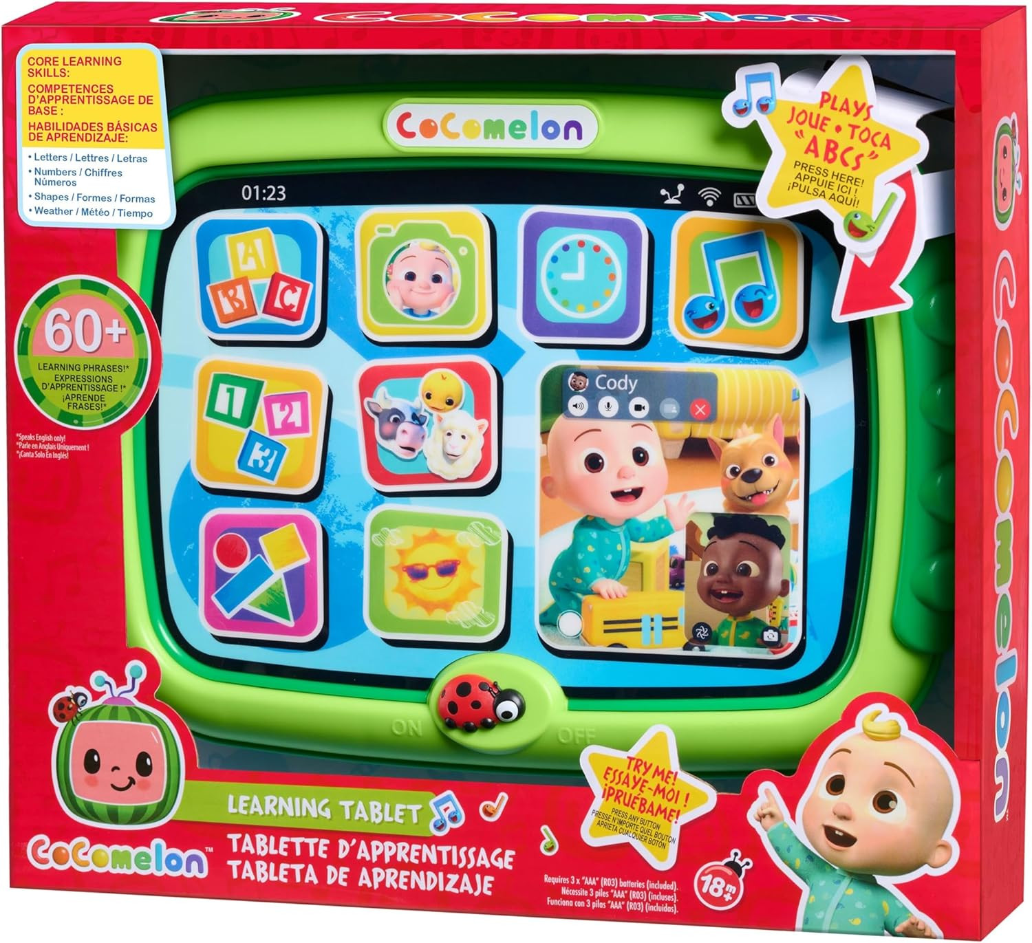 Cocomelon Learning Tablet, 60+ Learning Phrases, Sing-Along to the “The Alpha…