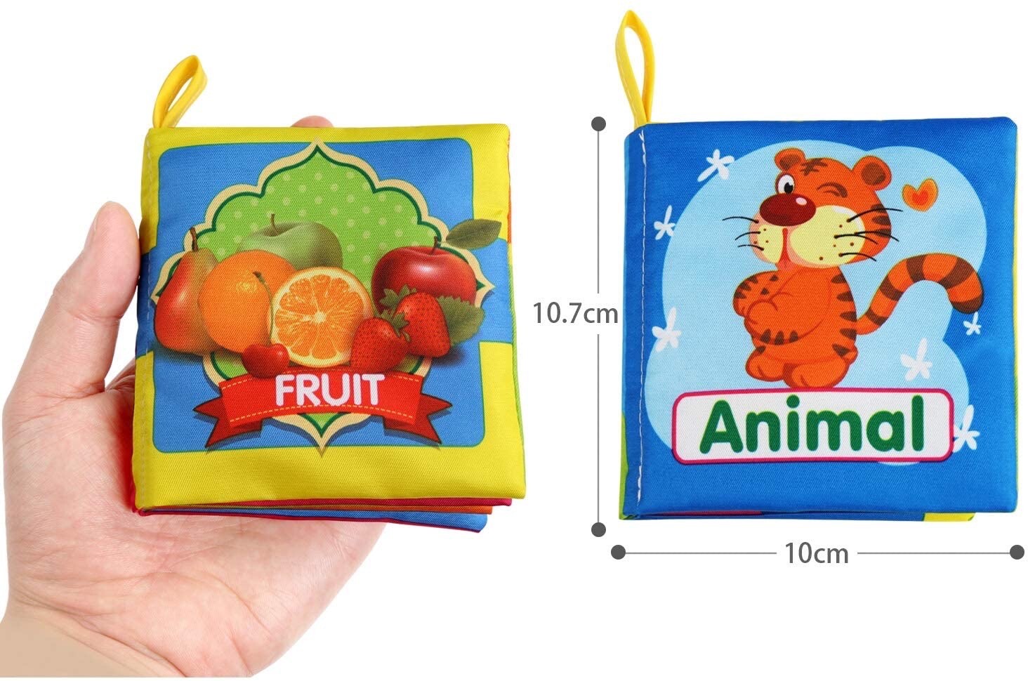 Baby Bath Cloth Book, Early Education Toys for Infants Kids Toddlers, 3 packs