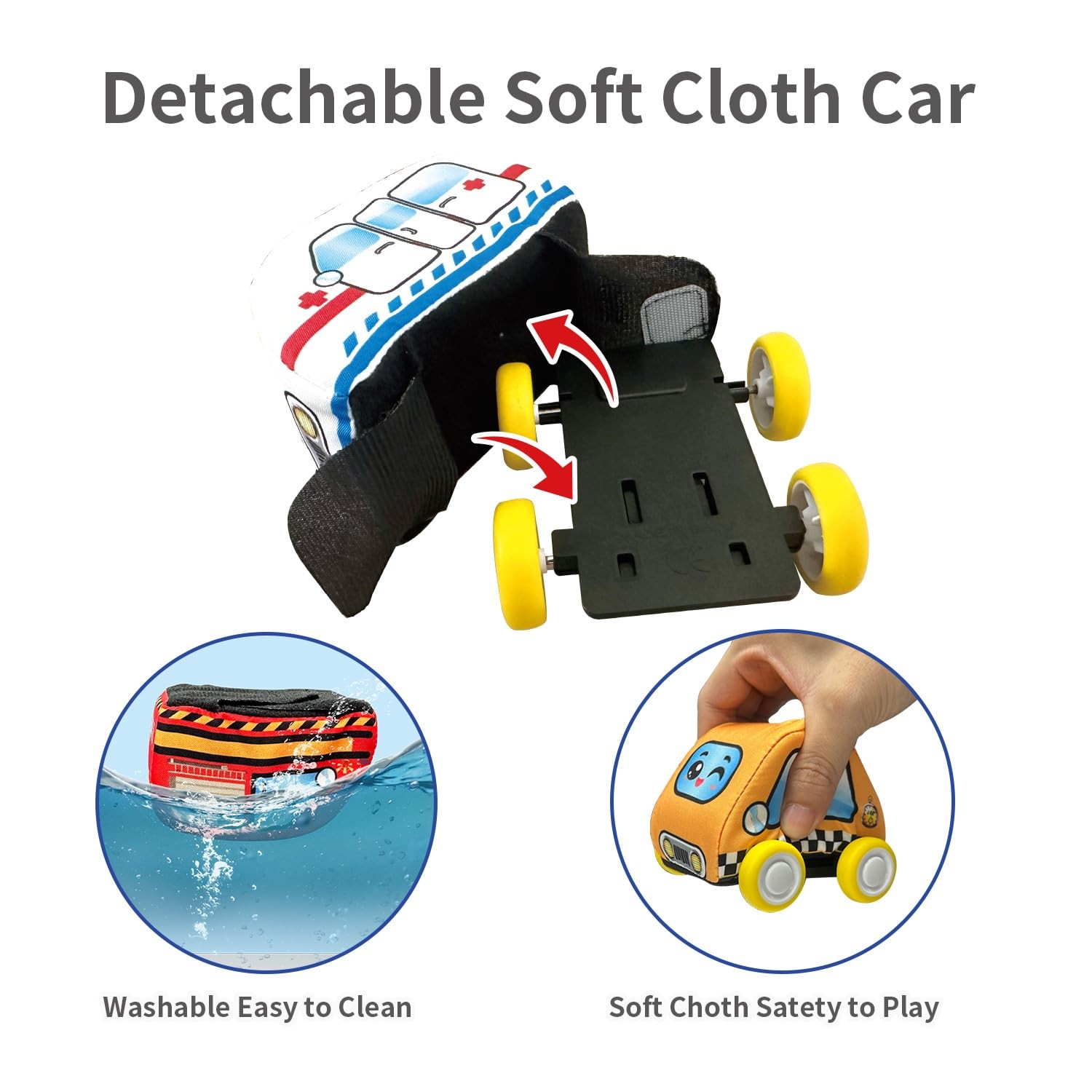 oeleoyi Soft Cars Toys with Voiced Playmat for One Year Old Toddler, Birthday