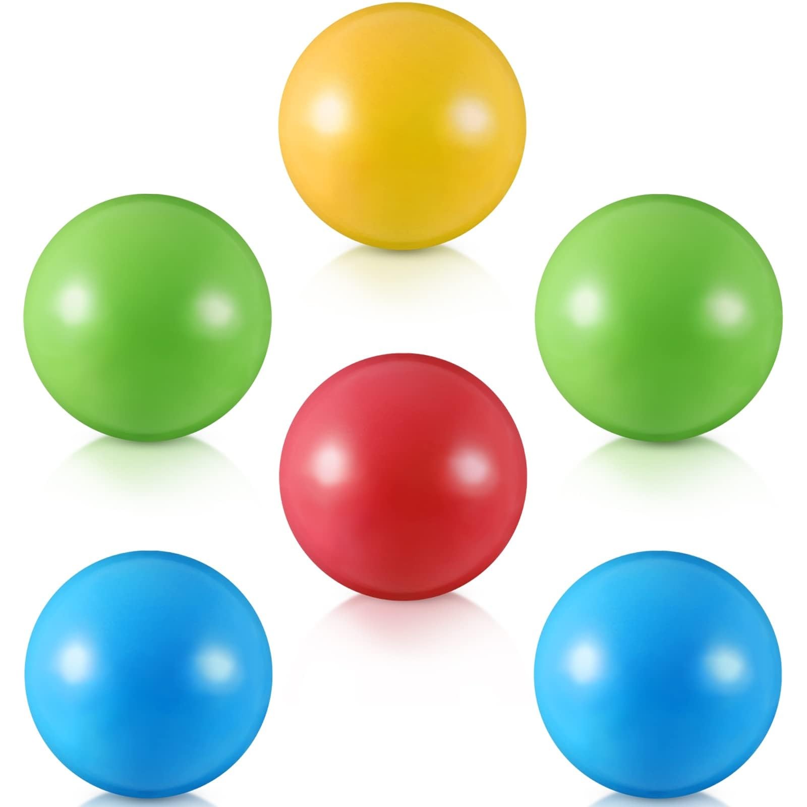 6 Pieces Multi Colored Plastic Replacement Balls Small Bulldozer Popper Toy
