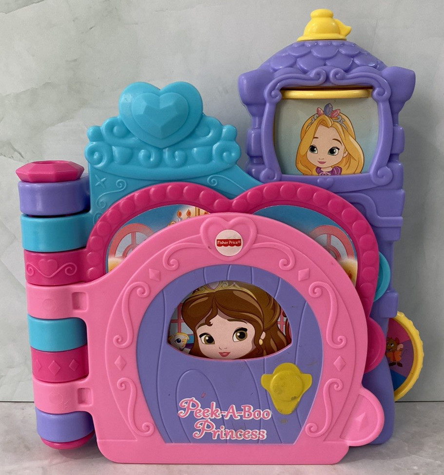 Fisher Price Book Peek A Boo Princess Talking Bedtime Story Disney Baby Fun Toy