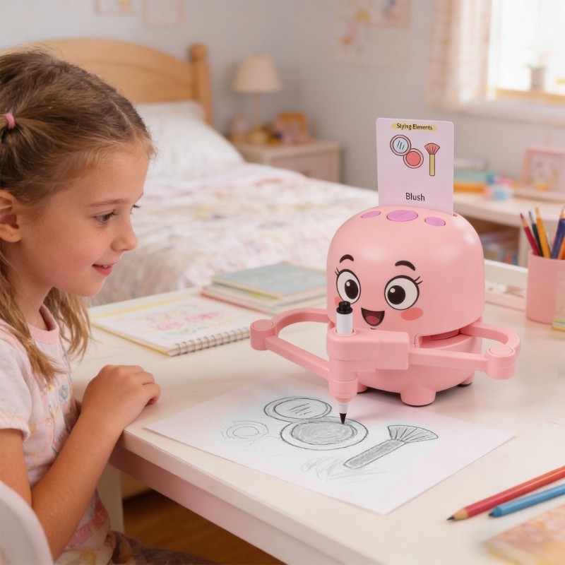 Child Safe ABS Drawing Robot Promotes Creativity Through Guided Lessons