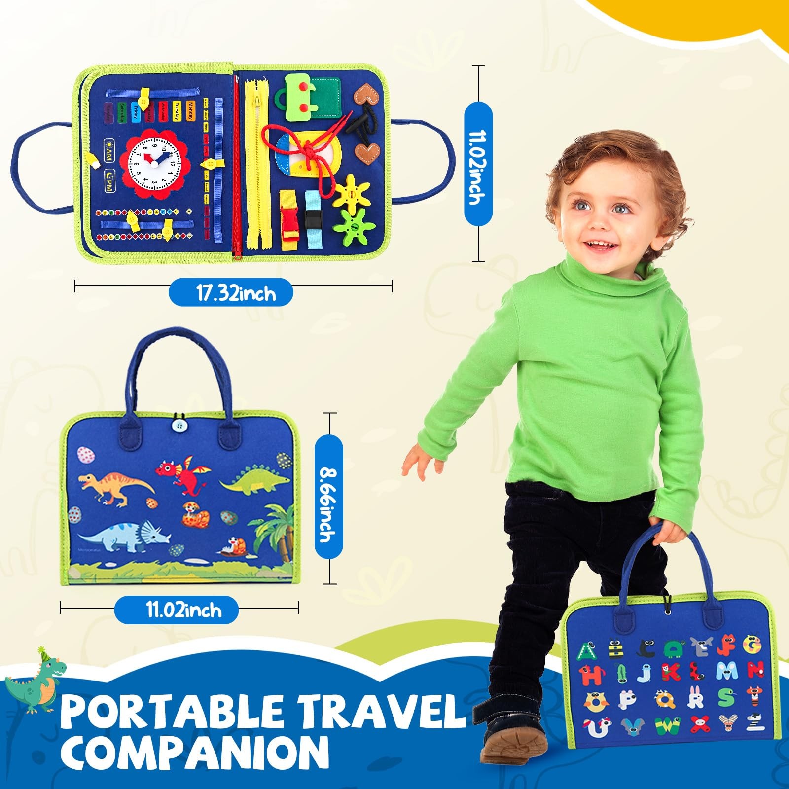 Busy Board, Montessori Sensory Toys for Boys, 1-4 Year Old Girl Travel Toys, …