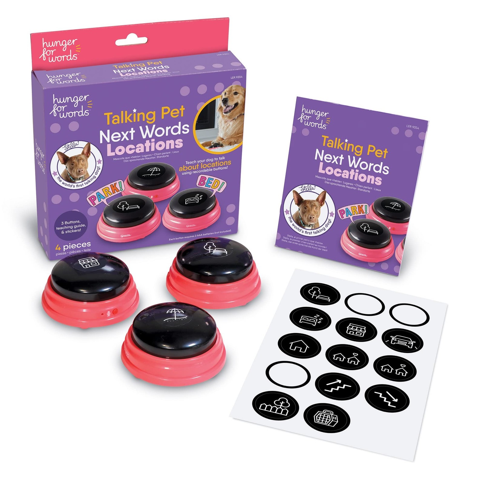 Hunger For Words Talking Pet Next Words Locations – 3 Piece Set of Recordable…