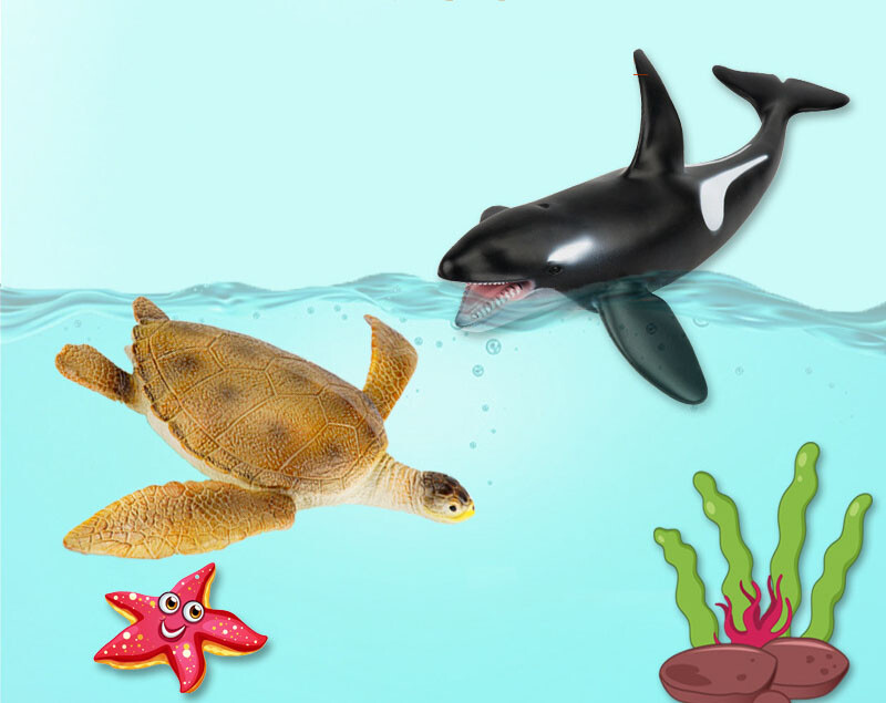 16″ Ocean Animals Large Size Marine Animal Figures Soft Filled Rubber Sea Toys