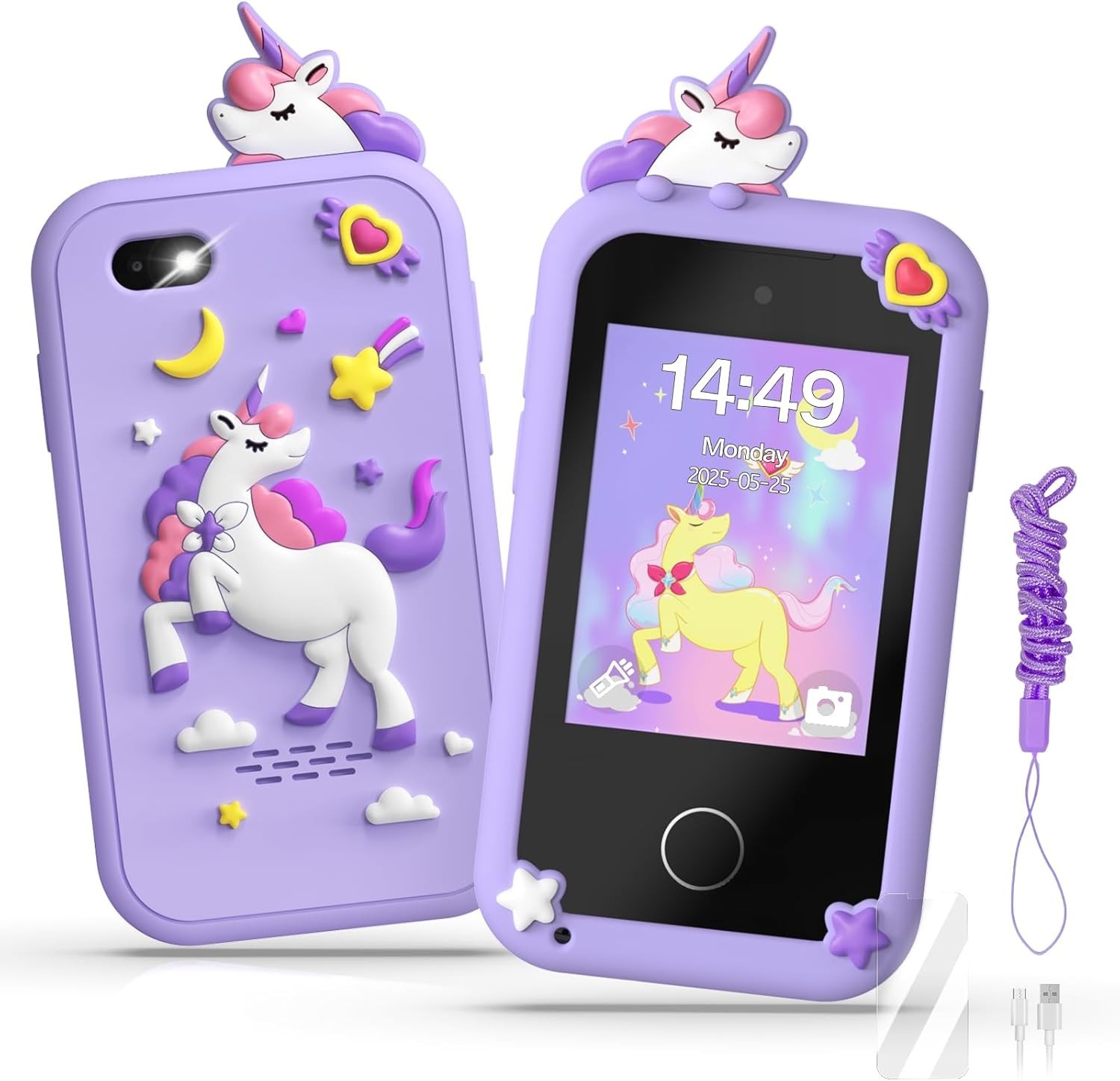 Kids Smart Phone Toys for Girls,Christmas Birthday Gifts for Girls Age 3-10 K…