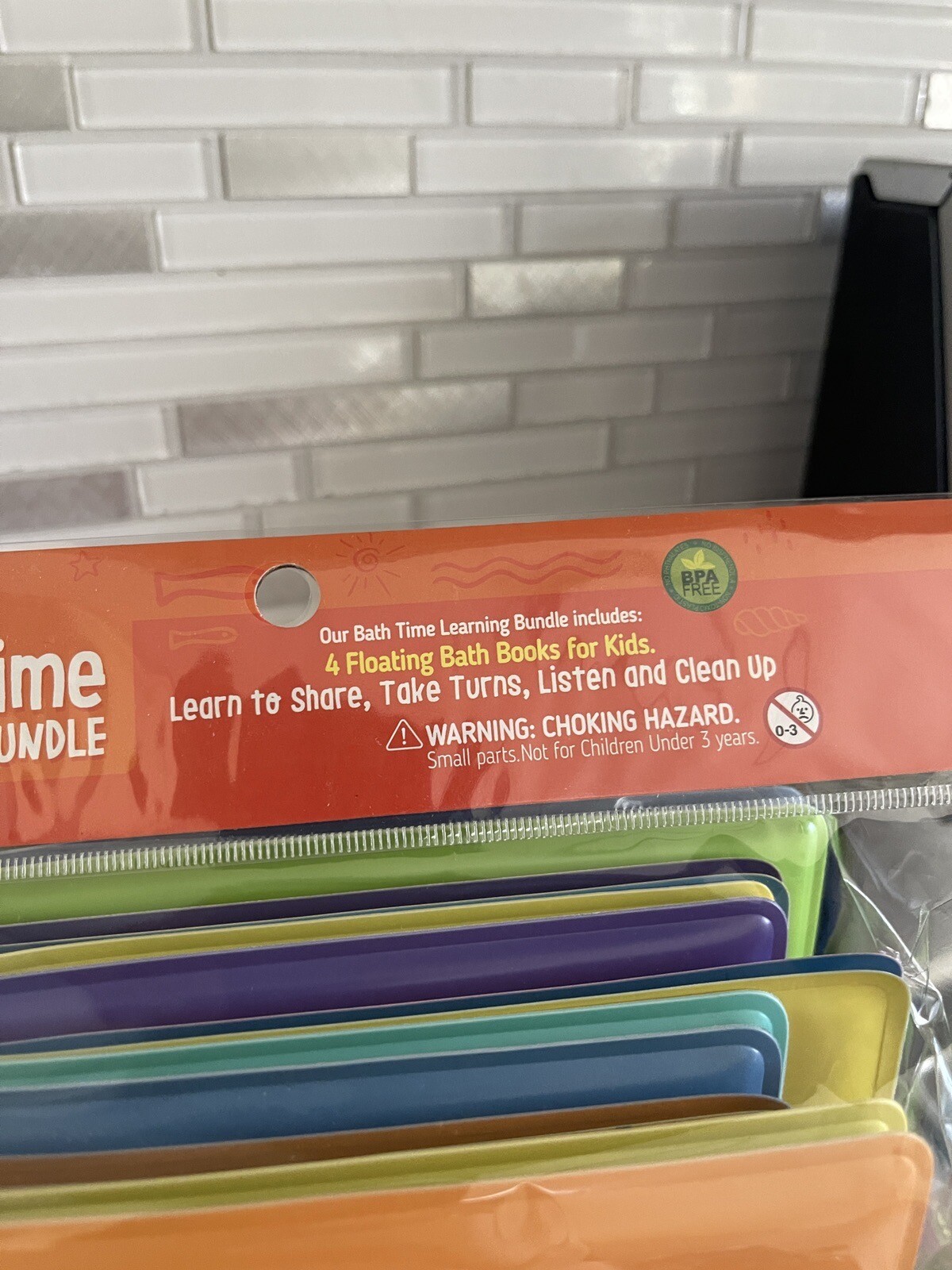 Merka Bath Time Learning Bundle Bath Books Set Of 4 Share Clean Up Listen