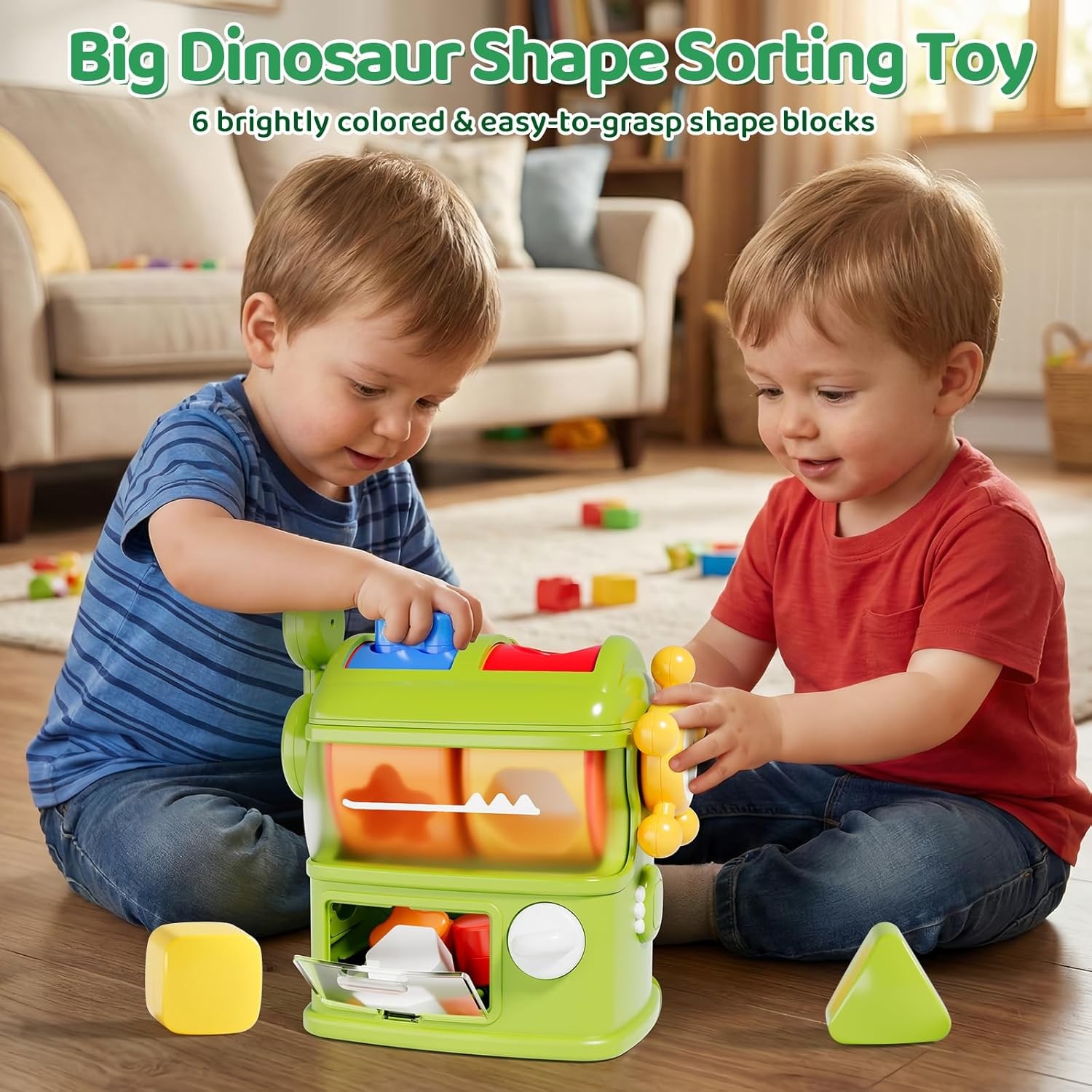 Montessori Shape Sorter Learning Toys for 1 Years Old, Baby Toys 12-18 Months wi
