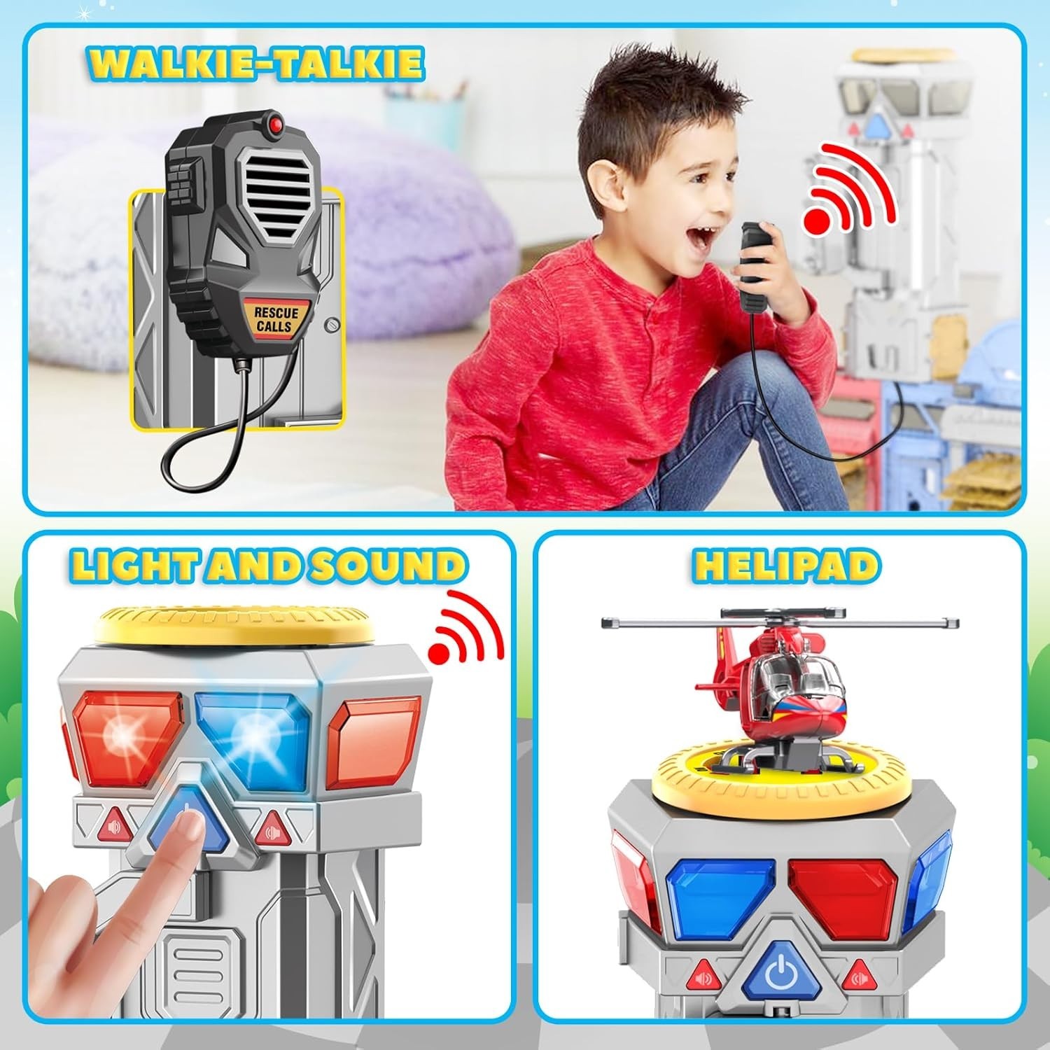 Educational City Action Toy Set with Lights and Sounds – Ages 3-8 – Portable Fun
