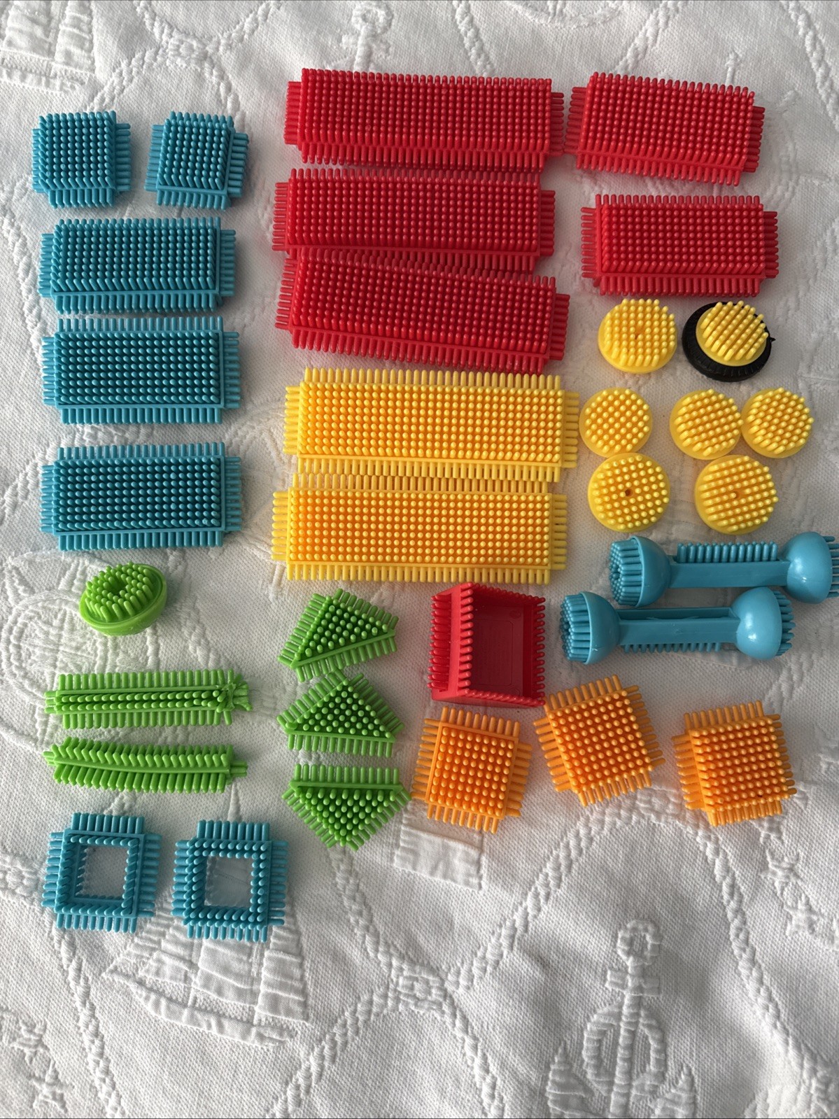 Multi Color Bristle Blocks Various Sizes, Shapes And Colors
