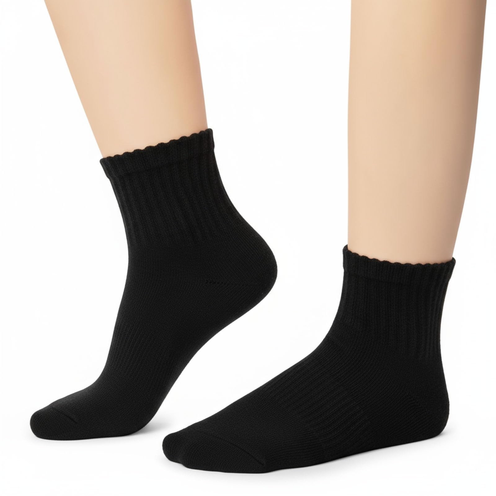 White Women Ankle Socks: Athletic Cotton Cushioned for Sports – Seamless & Ar…