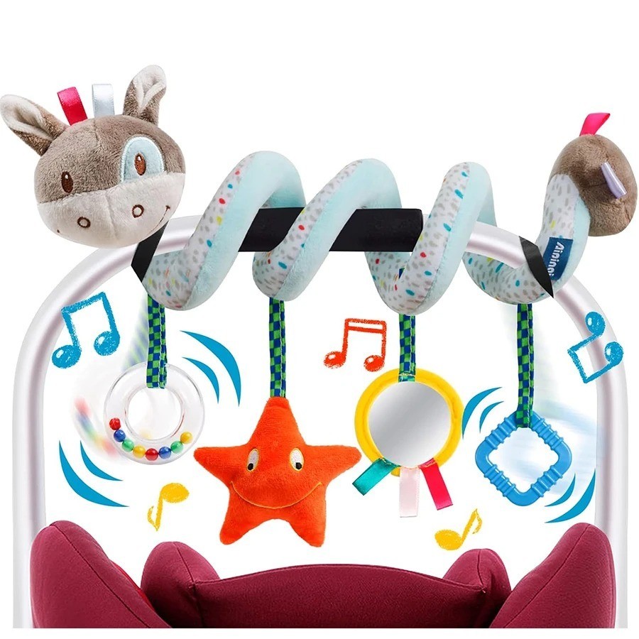 Baby Crib Hanging Rattles Toys Car Seat Toy Soft Mobiles Stroller Crib Cot