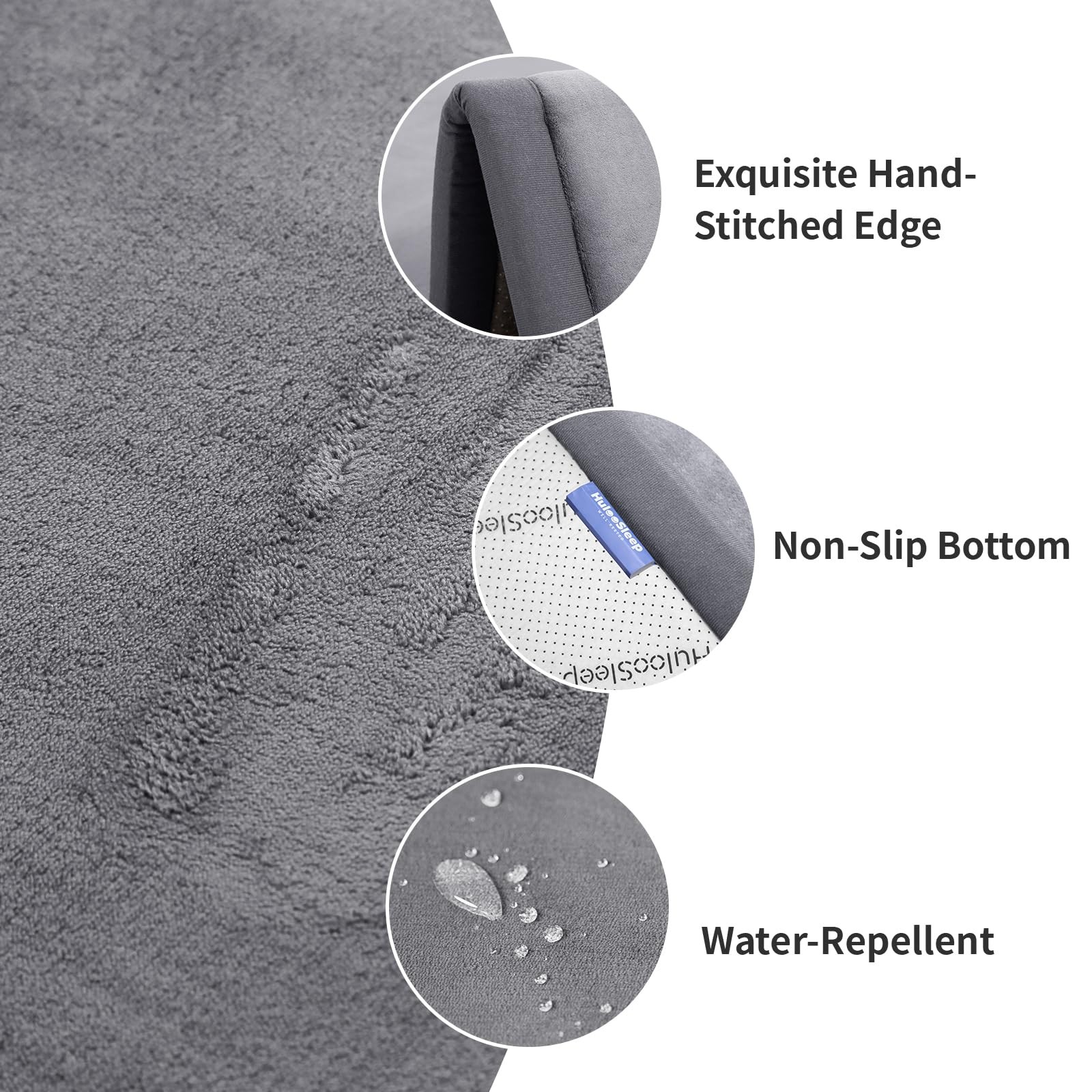 Huloo Sleep Ultra Soft Baby Play Mat for Floor,1.3″ 50″×50″×1.3″, Dark Grey
