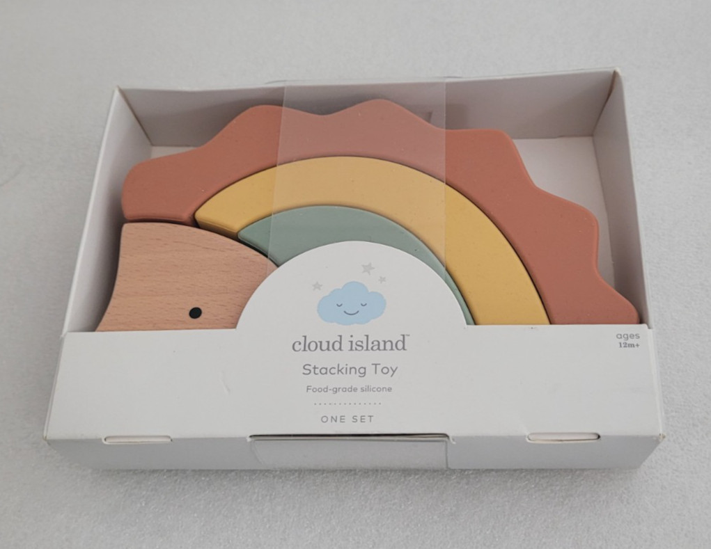 Cloud Island, Silicone Hedgehog. Stacking Toy. Food – Grade Silicone. New