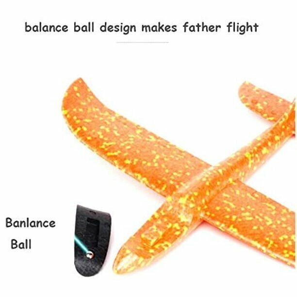 Airplane Toys 19″ Foam 10 Orange Plane, Birthday Gifts For Kids 3 4 5 6 7 8 9 10