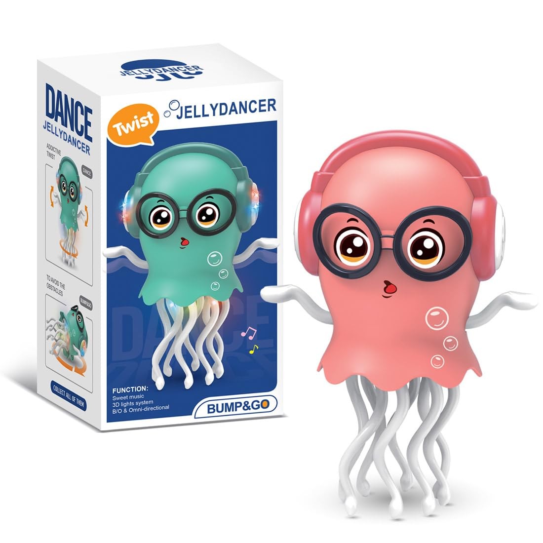 Zonopy Dancing Jellydancer Baby Toy, Crawling Walking Rose Red