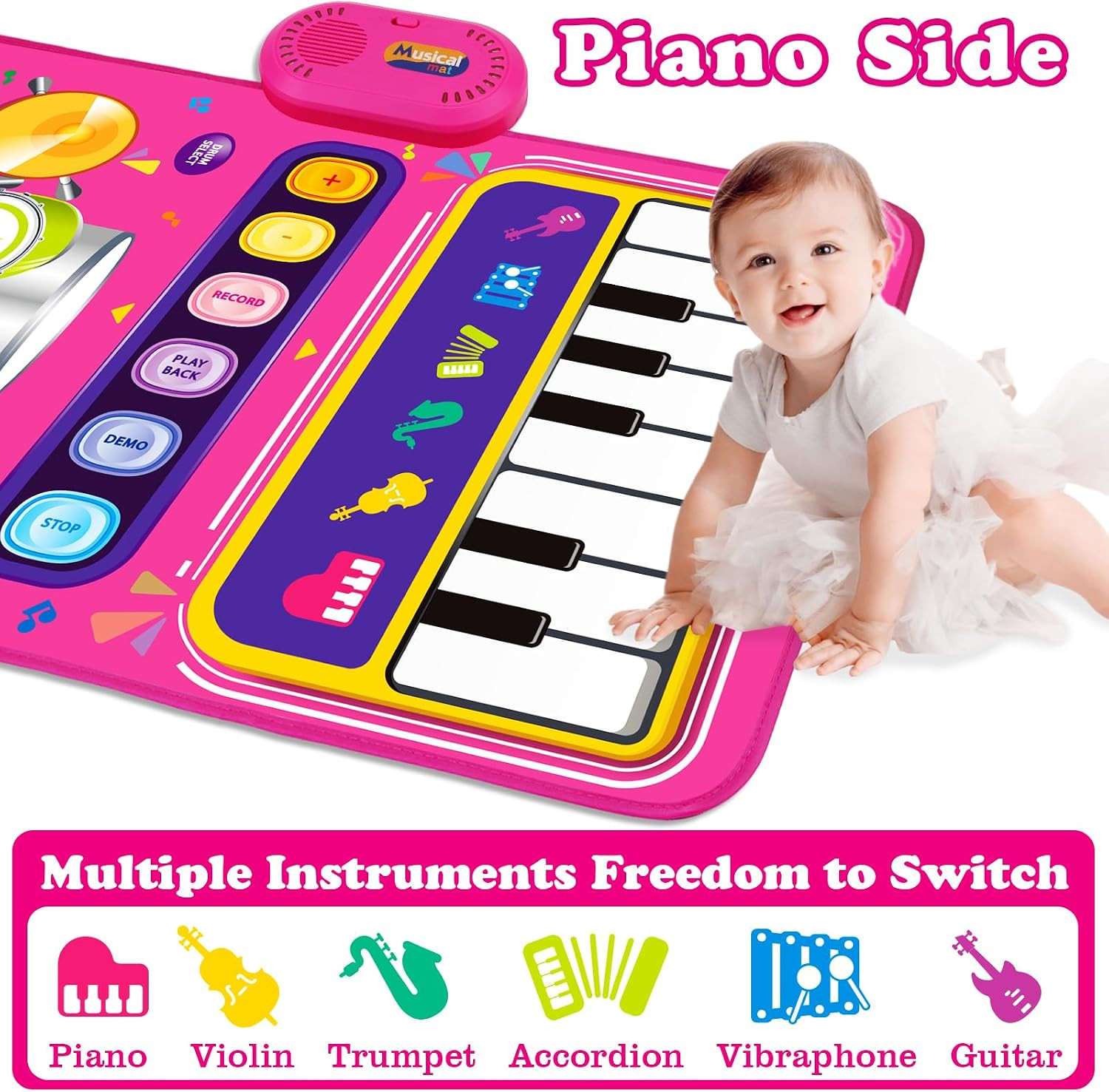 Toys for 1 Year Old Girl Gifts: Baby Piano Mat Toddler Toys Age 1-2 – 2 in 1 Pia