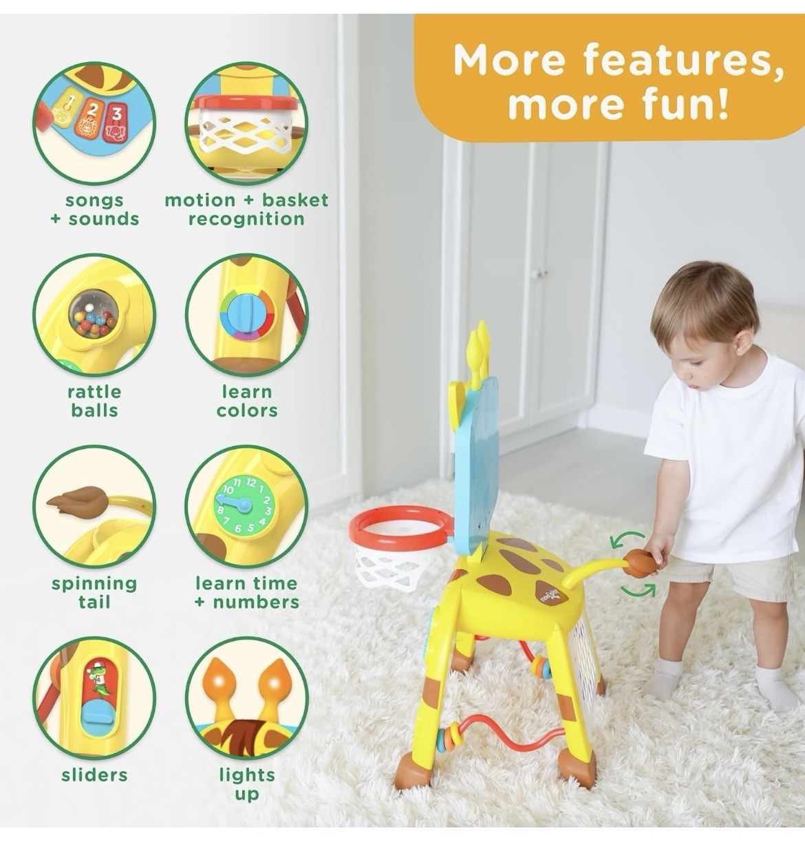 Giraffe Play & Score Activity Center With Lights & 30+ Sounds/Songs For Kid