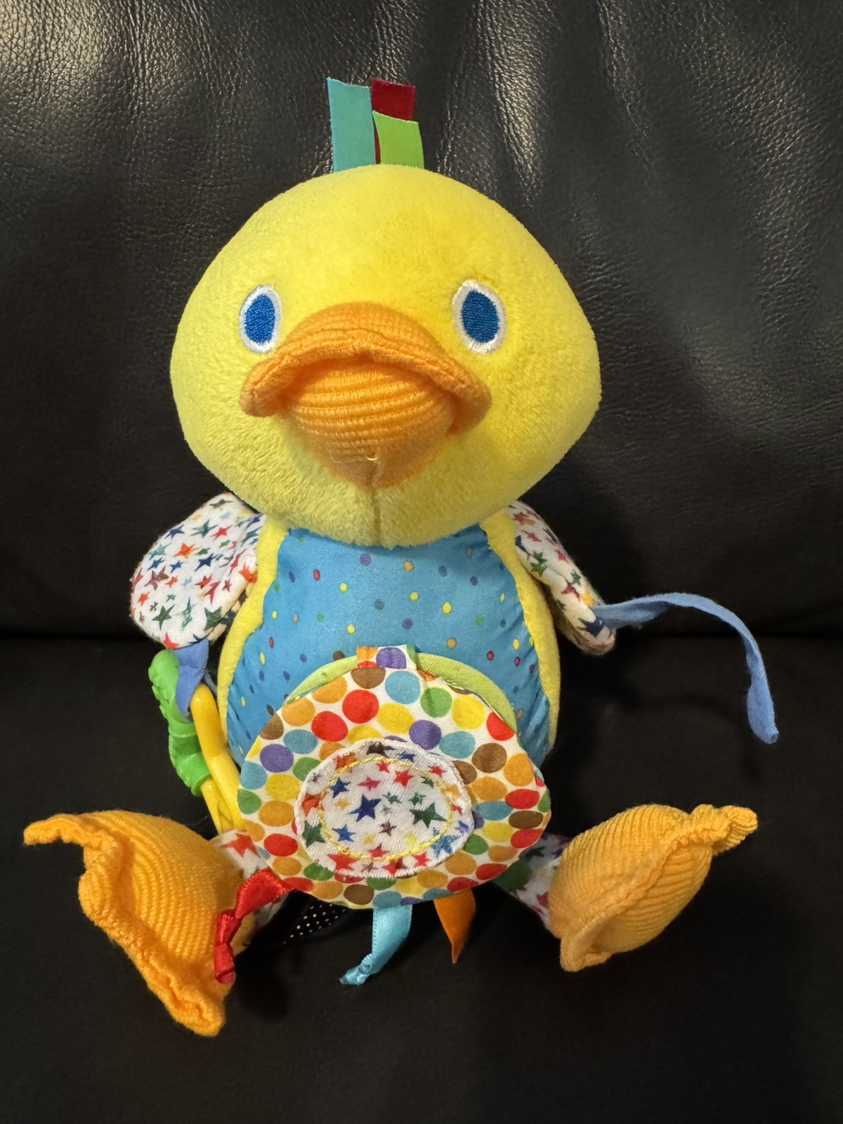 New World of Eric Carle Developmental Plush Duck Baby Toy Rattle Sensory