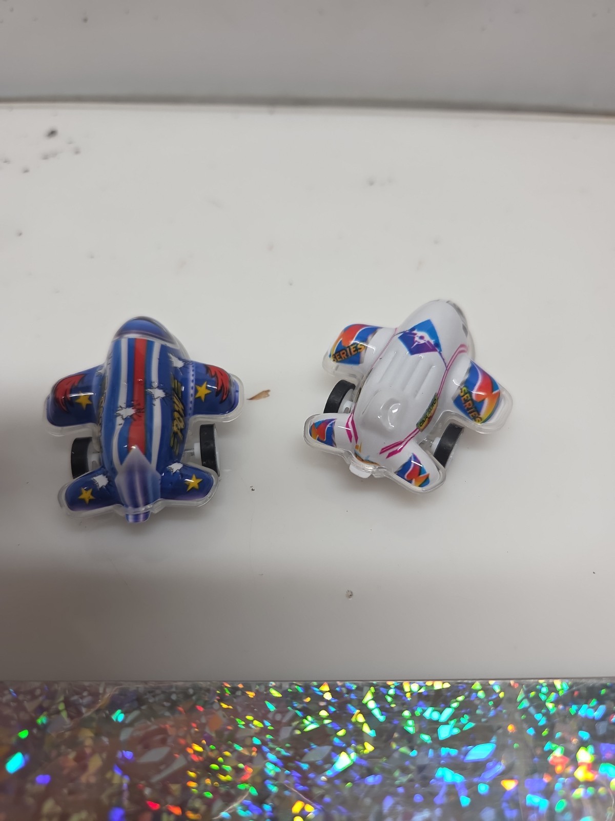 Children Pull Back Small Airplane Toy Inertial Colourful Mini Airplane Lot Of 2