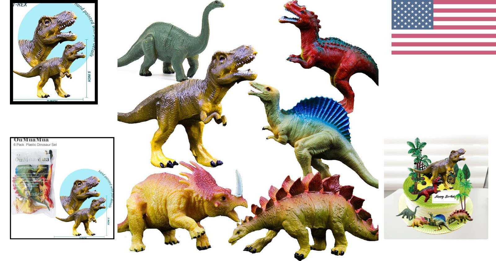 Durable 6-inch Dinosaur Figures Set – Perfect for Creative Play and Learning
