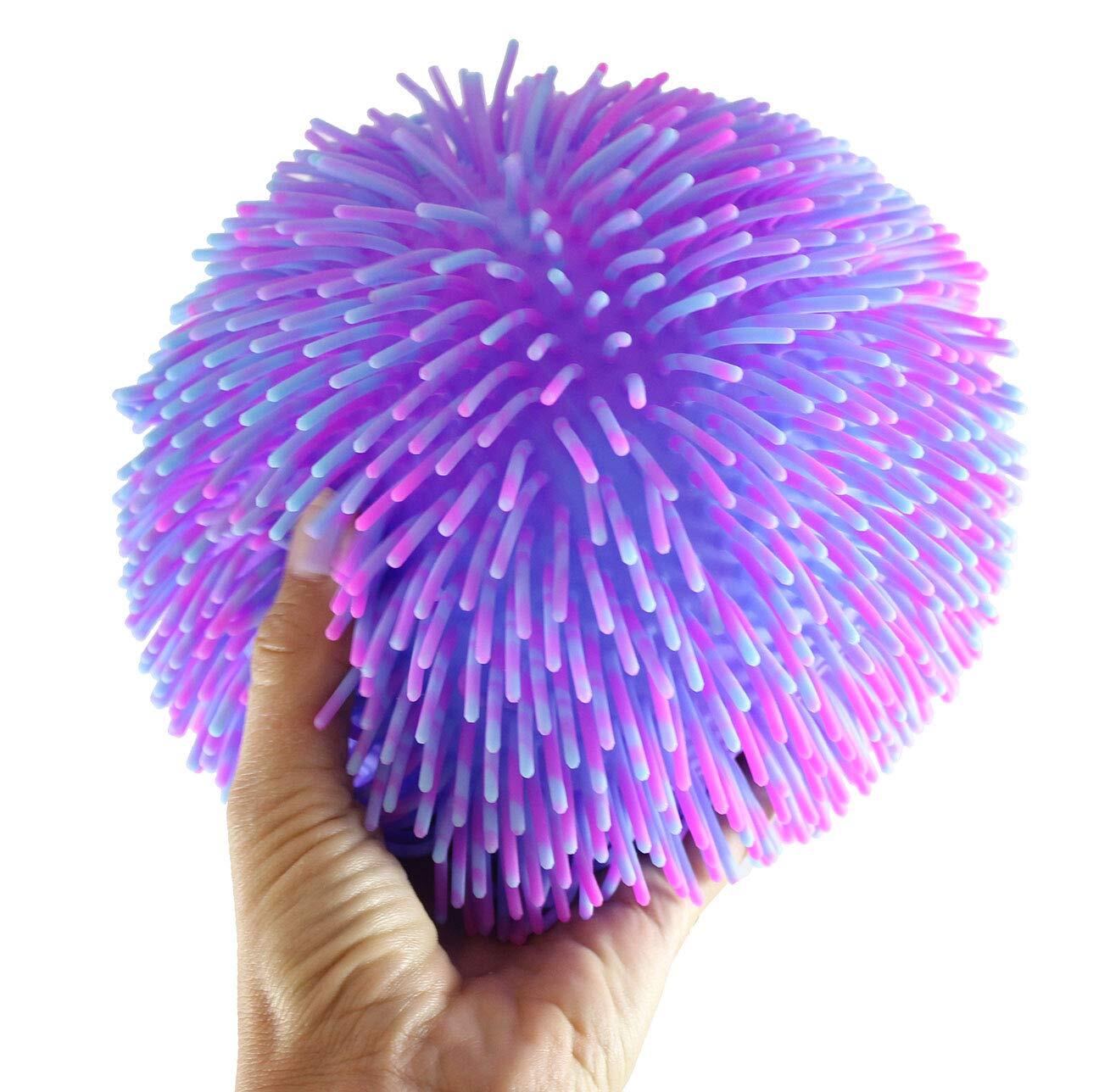 2 Multi-Color Tie Dye Swirl Jumbo 8″ Puffer Ball – Sensory Therapy Fidget