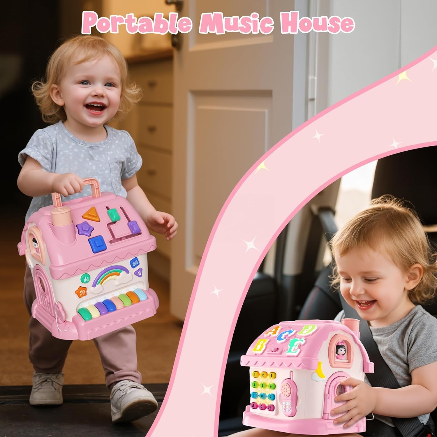 Toys for 1 Yr Old Girl – Musical House Learning Toddler Gift 12-18 Mos