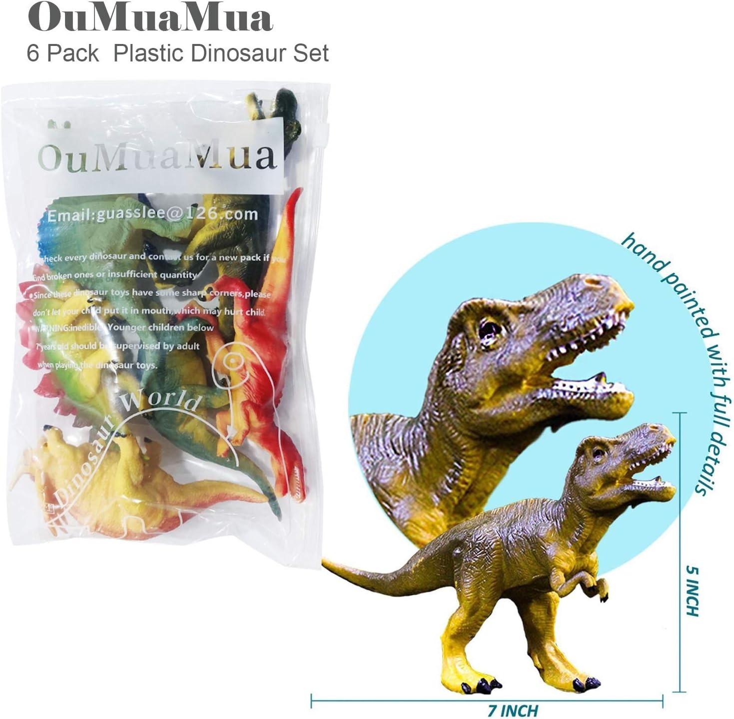 Durable 6-inch Dinosaur Figures Set – Perfect for Creative Play and Learning