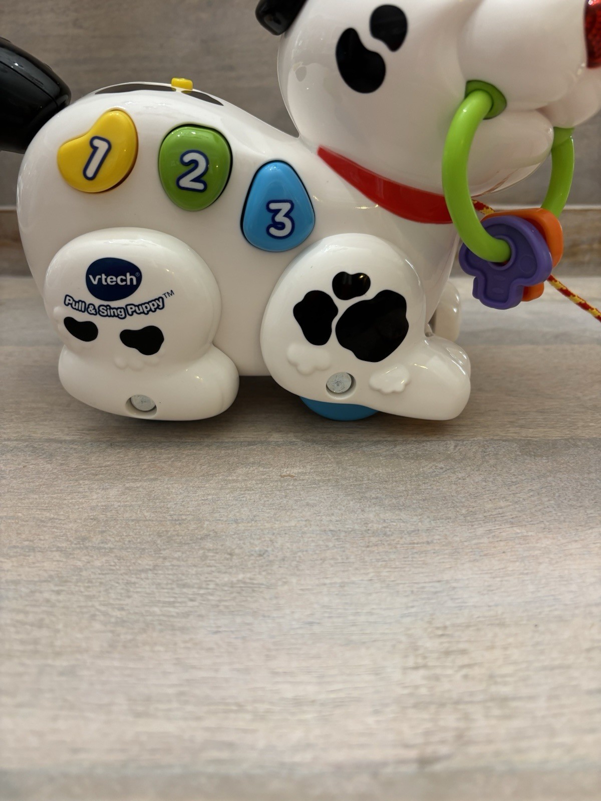 VTech Pull and Sing Puppy Learning Toy • 6-36 Months Music & Light up Nose!