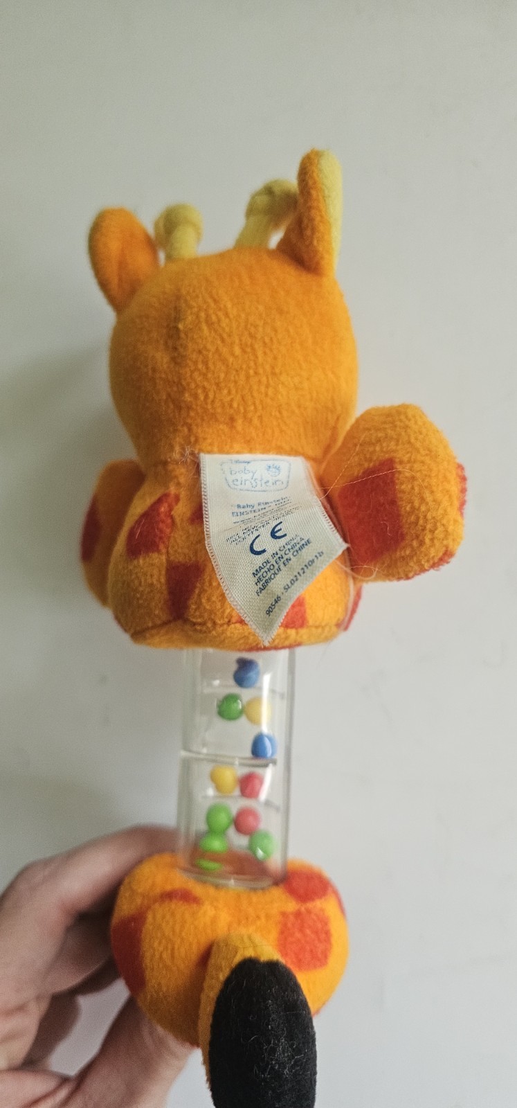 Baby Einstein Giraffe Plush Rattle Rainstick Sensory Toy Beads Infant Baby…