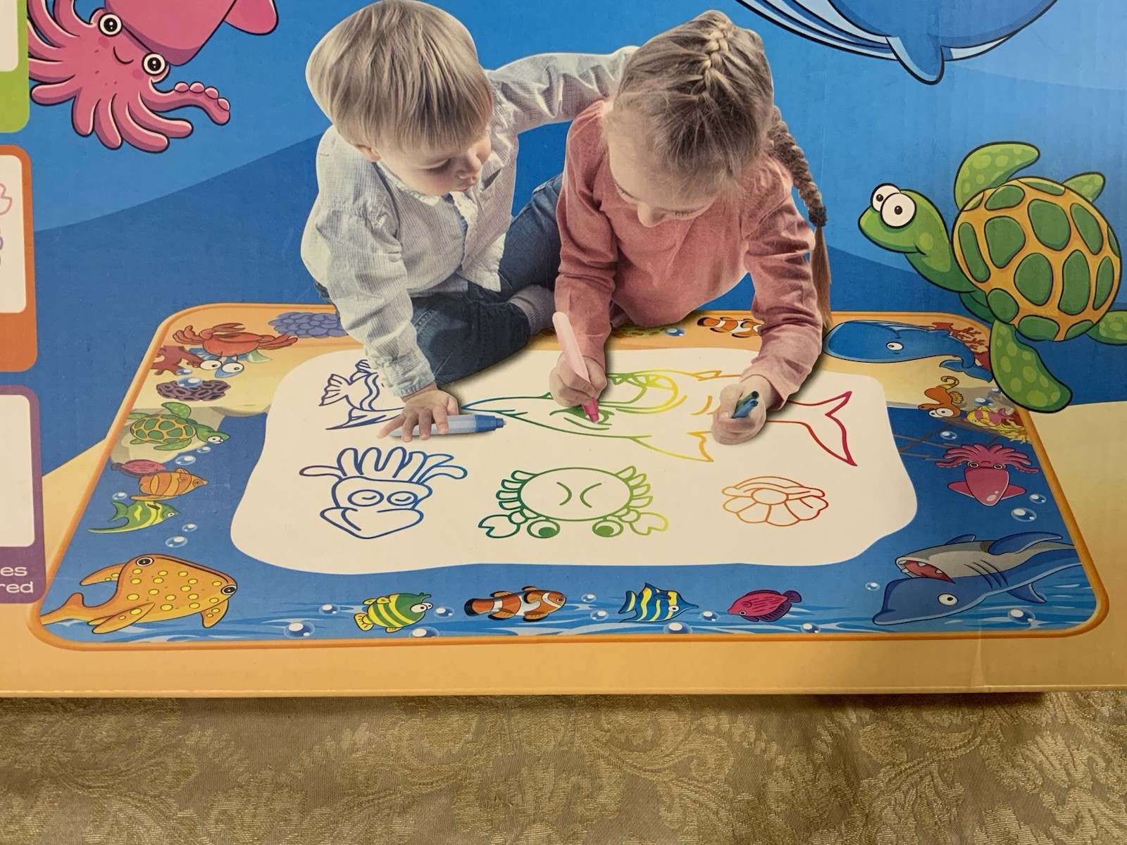 Water Doodle Mat Kids Painting Writing Color Doodle Drawing Mat Toy Bring Magic