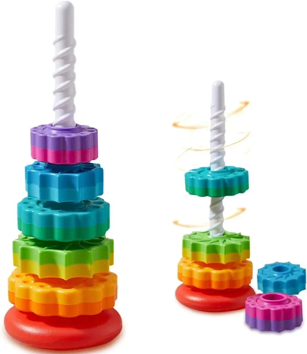 Rainbow Spinning Toy, Stacking Toy for Toddlers 1-3, Educational Montessori, …